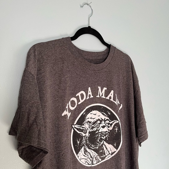 Star Wars Licensed T-Shirt Yoda Man! Funny Saying Shirt Men’s XL Grey/Gray - Picture 2 of 4